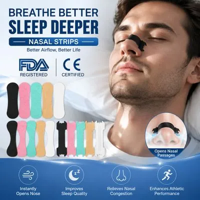 Anti-Snoring Nasal Strips (Sweat-Resistant Adhesive)